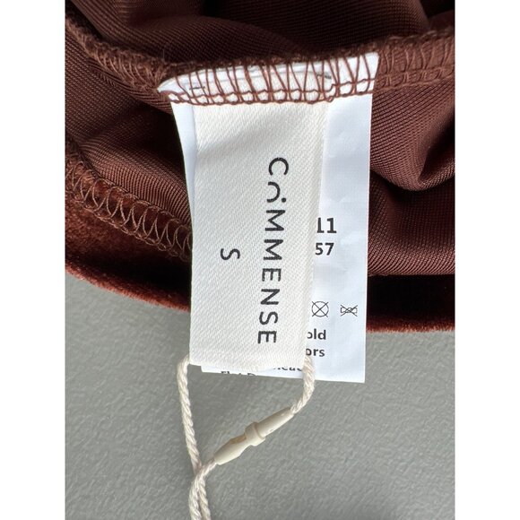 Commense Velvet Midi Dress Size Small Sleeveless Fitted Flare Hem Elegant NEW - Picture 7 of 10
